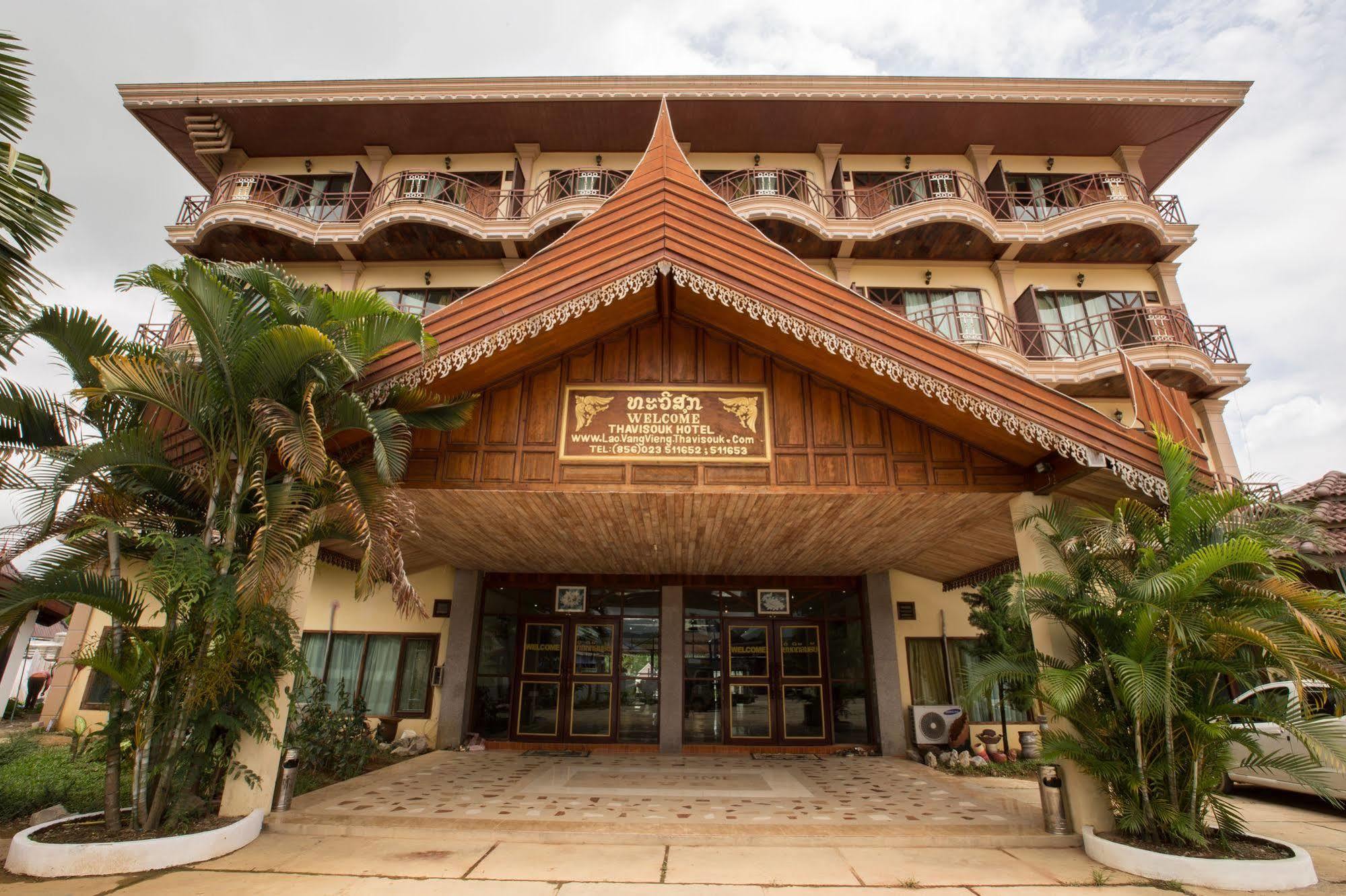 Thavisouk Riverside Hotel Vang Vieng Exterior foto